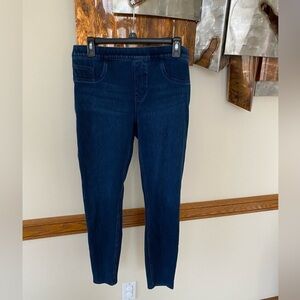 Spanx Dark Wash Denim Legging Jeggings Skinny Large